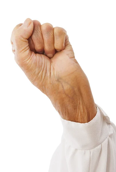 The fist of an old woman — Stock Photo, Image