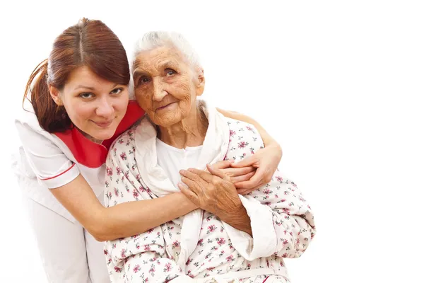 Atención médica para una anciana —  Fotos de Stock