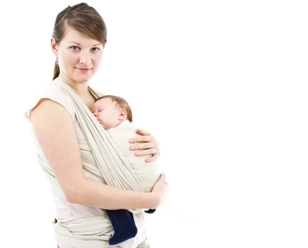 Carrying a baby — Stock Photo, Image