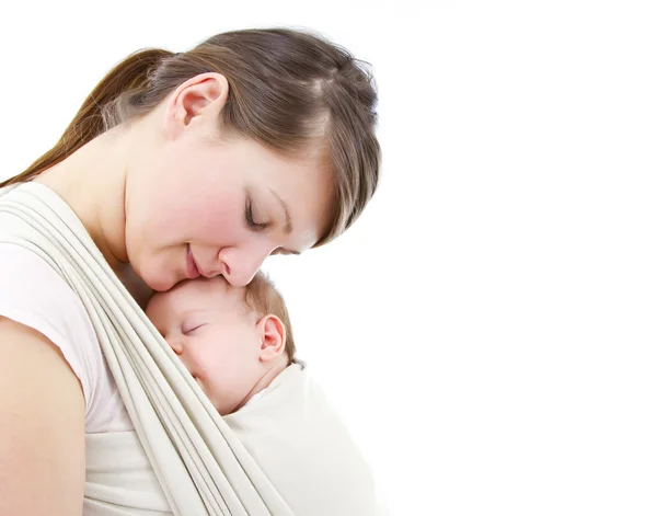 Carrying a baby — Stock Photo, Image