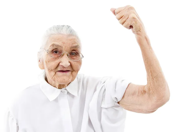 Grandma does not gives up — Stock Photo, Image