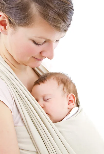 Carrying a baby — Stock Photo, Image
