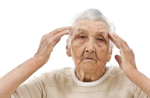 Sad old woman — Stock Photo, Image