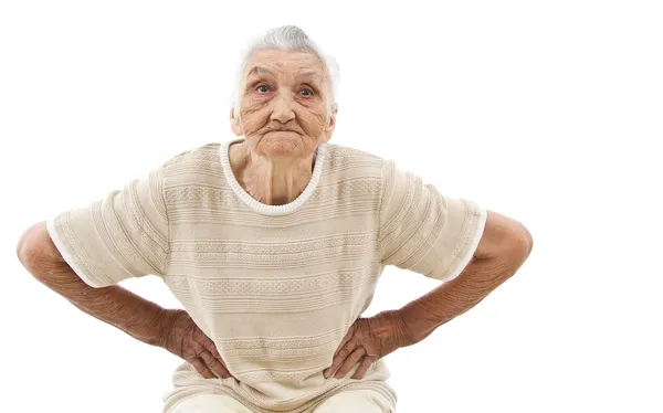 Furious old lady Royalty Free Stock Images