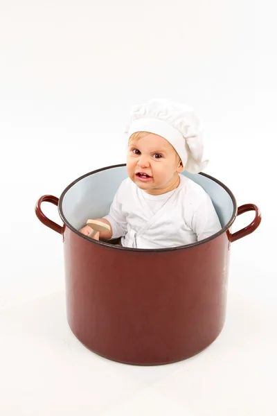 Bébé dans un pot — Photo