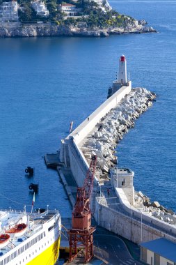 bir Fransız bağlantı noktası deniz feneri