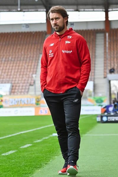 Lubin Poland April 2022 Fotbollsmatch Polska Pko Ekstraklasa Mellan Kghm — Stockfoto