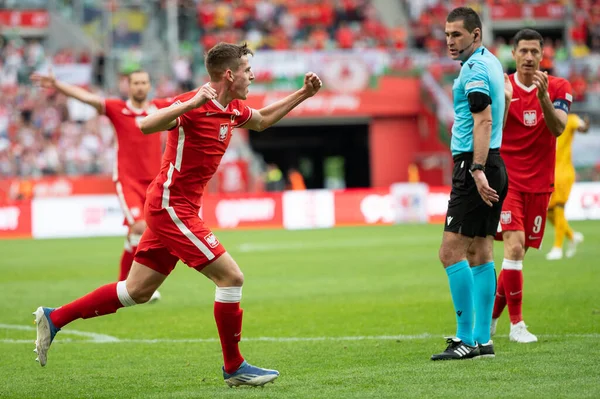 Wroclaw Polonia Junio 2022 Uefa Nations League Division Partido Del —  Fotos de Stock