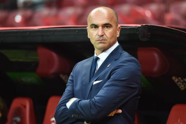 WARSZAWA, POLAND - 14 Haziran 2022: UEFA Uluslar Ligi A grubu 4. Roberto Martinez Belçika teknik direktörü.