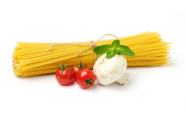 Beyaz doğum ingridients spagetti