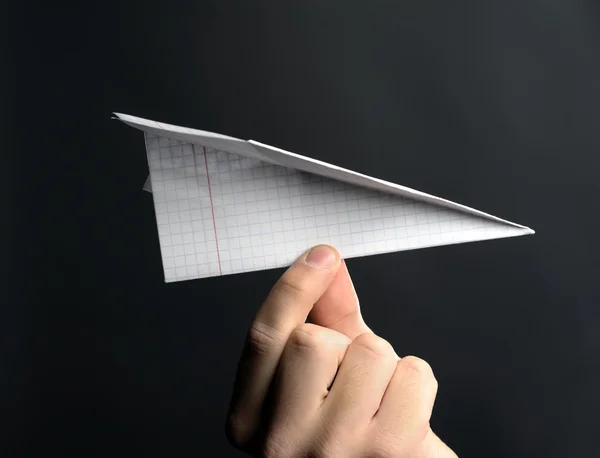Papierflugzeug — Stockfoto