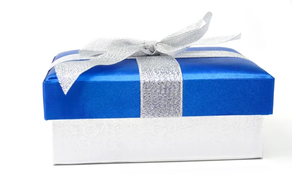 Scatola regalo blu — Foto Stock