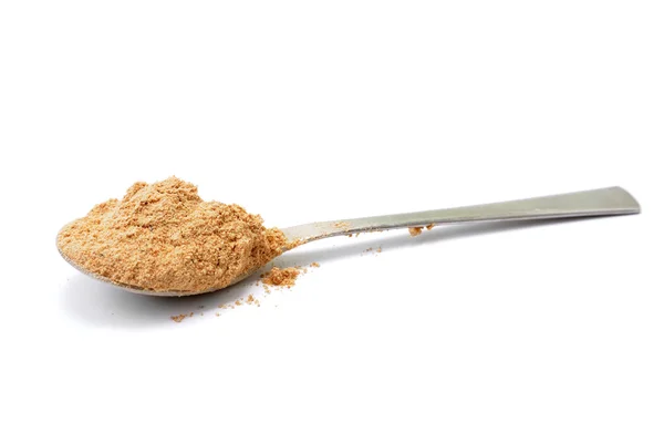 Farina di grano saraceno in un cucchiaio — Foto Stock