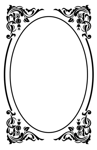 Elegante oval frame — Stockvector