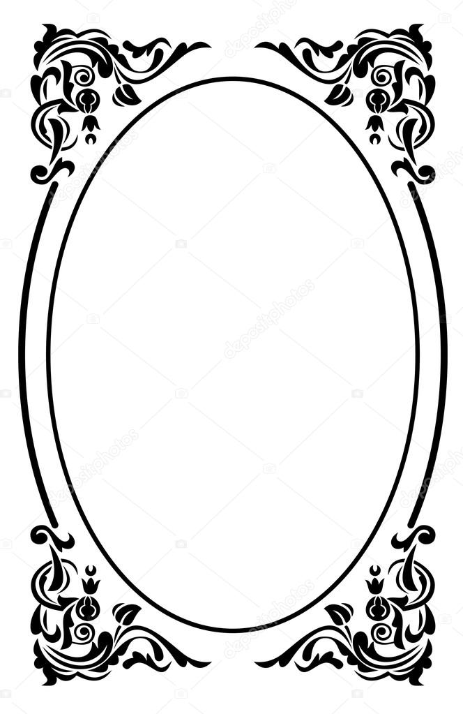 Elegant oval frame