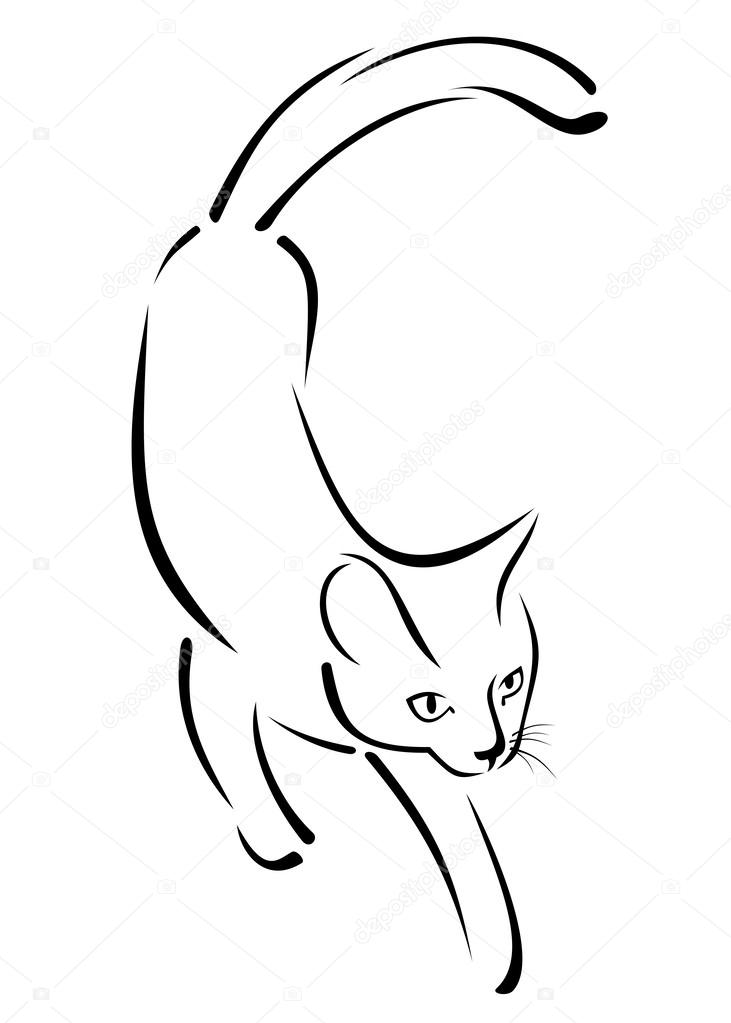 Stylized image of a cat