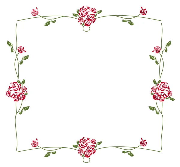 Frame met rozen — Stockvector