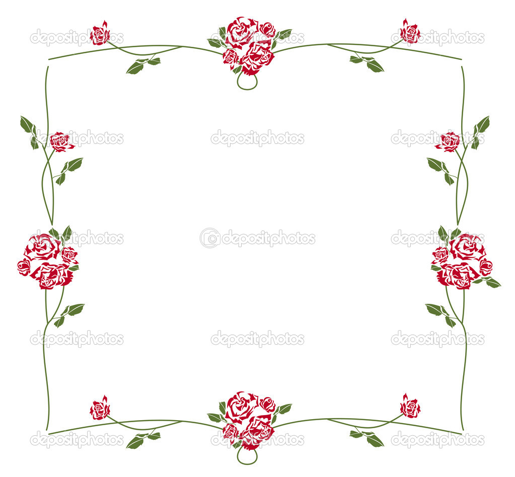 Frame with roses