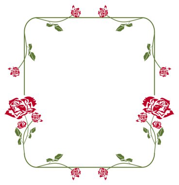 Gül ile zarif çerçeve