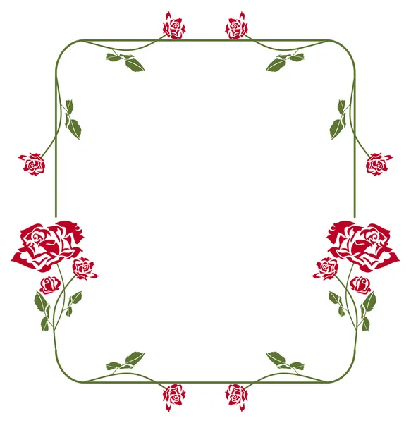 Elegant frame with roses