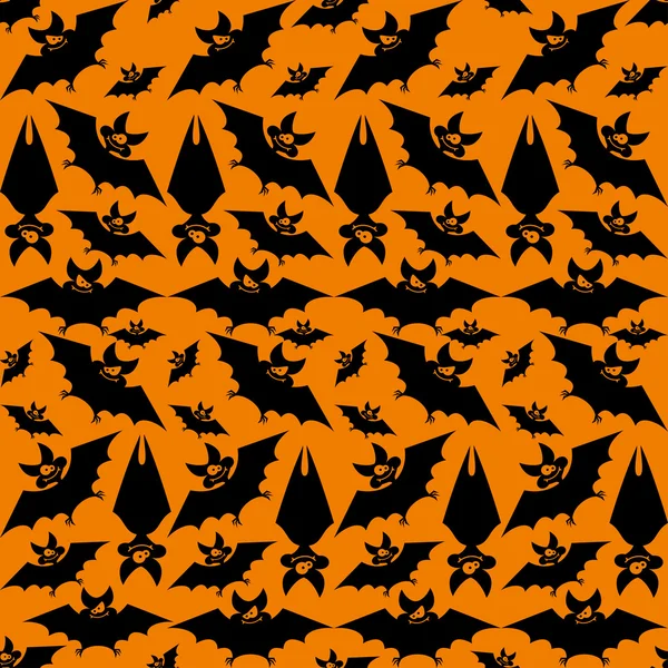 Seamless pattern with bats — Stock Vector