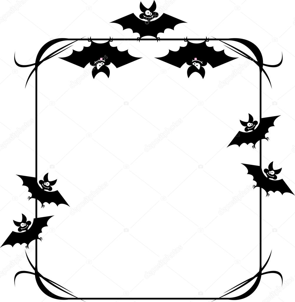 Decorative frame with bats