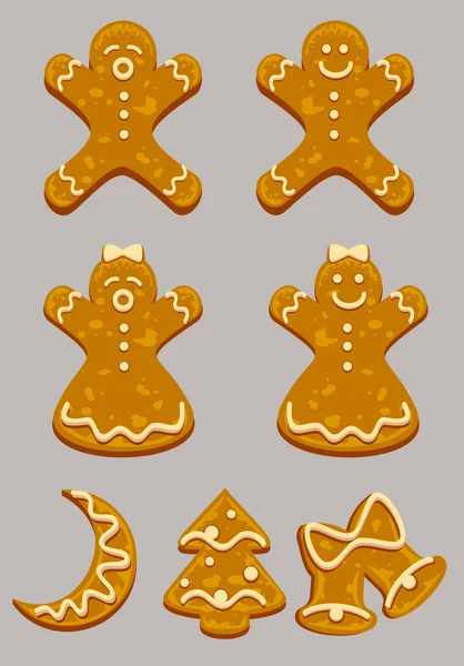 Gingerbread set — Stock Vector