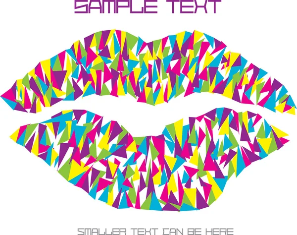 Pop art lips and place for text isolated on white background — Stock Illustration Pop art lips and place for text isolated on white background Vector Graphics