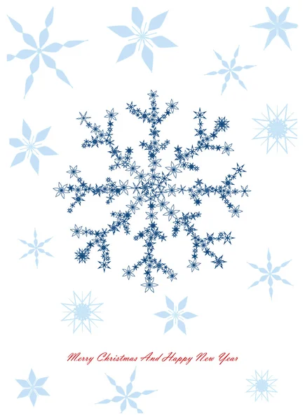 Vector christmas background with snow flake — Stock Vector