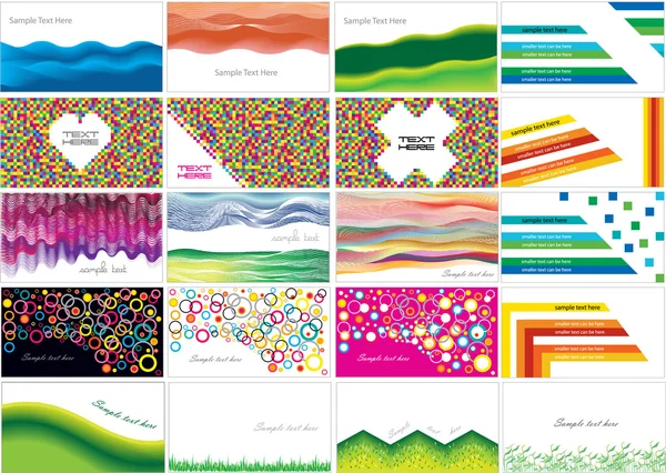 Conjunto de diseños de tarjetas de visita vectoriales — Archivo Imágenes Vectoriales