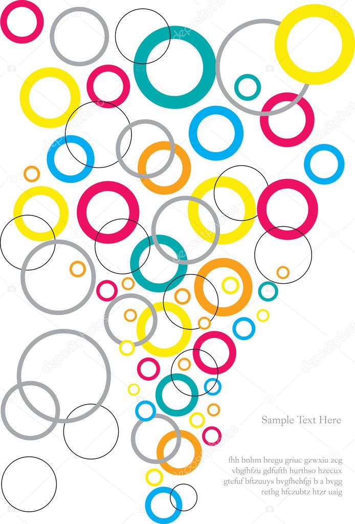 Abstract vector background with circles