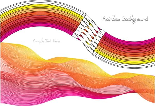 Bunte symmetrische Wellen — Stockvektor