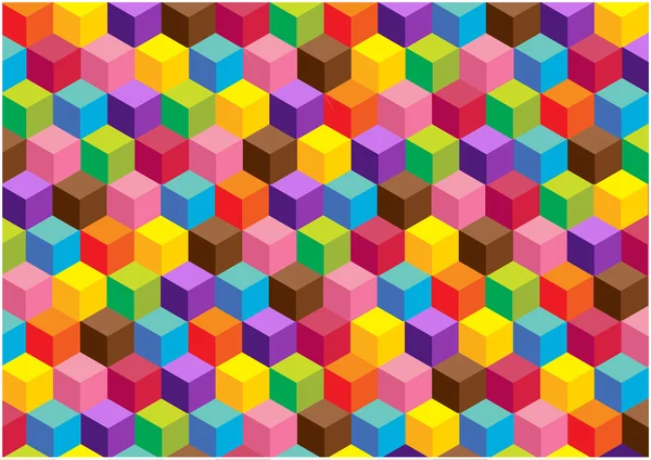 Abstract vector background with color cubes — Stock Vector