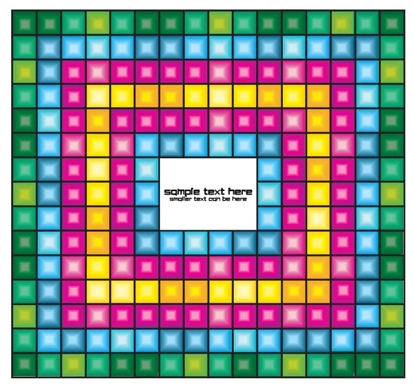 Абстрактная векторная рамка с кубиками цвета — стоковый вектор