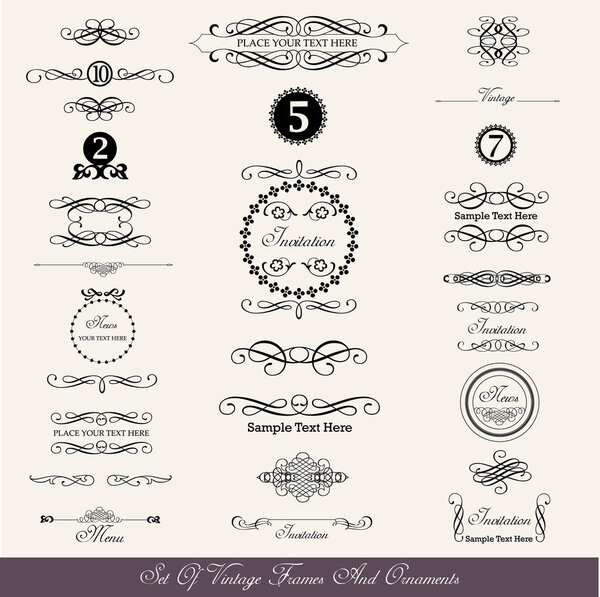 set of vintage labels