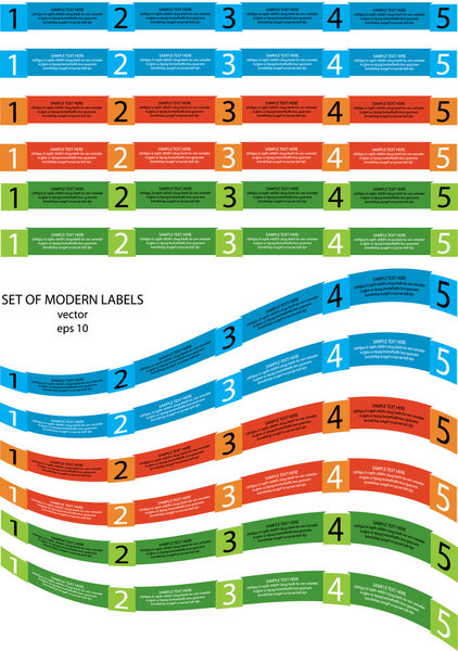 набор современных векторных меток
