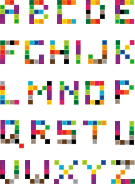 Conjunto de todas las letras del alfabeto — Archivo Imágenes Vectoriales