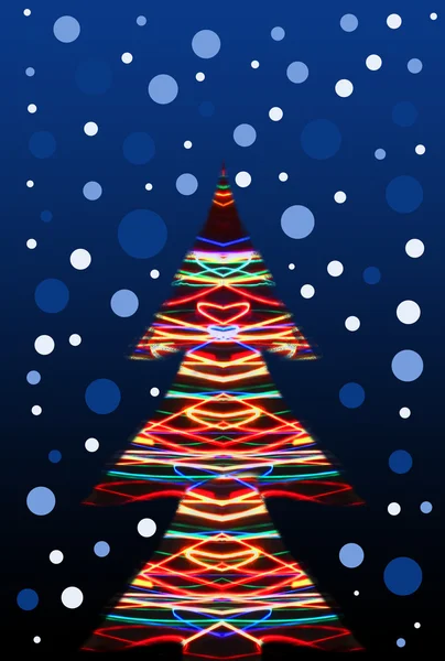 Illuminazione albero di Natale — Foto Stock