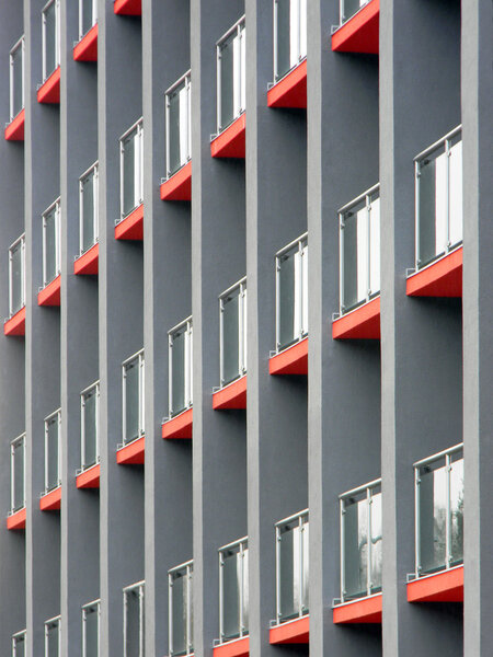 Color detail photography of modern architecture, public building