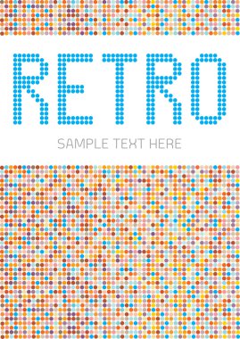 Retro arka plan metin için yer ile