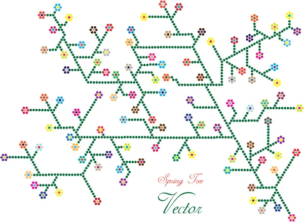 Branche printanière fleurie — Image vectorielle