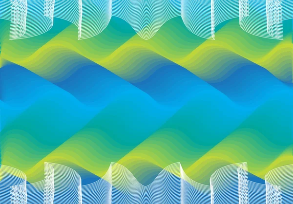 Fond abstrait de vcetor avec des vagues — Image vectorielle