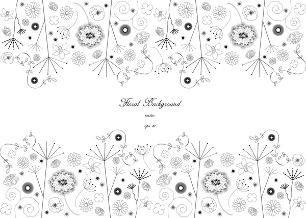 Abstrakter Hintergrund mit floralen Vintage-Motiven — Stockvektor