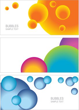 bubbles ve metin için yer ile modern vektör etiket kümesi