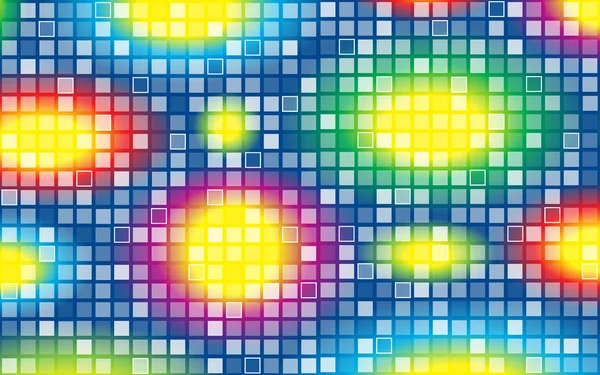 Fond vectoriel abstrait avec lumières et carrés — Image vectorielle