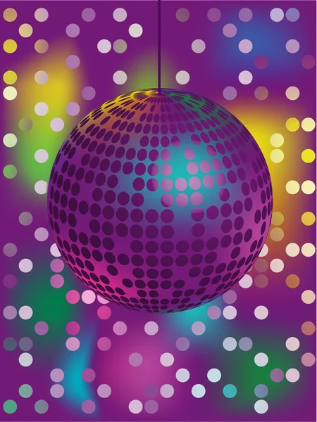 Abstract vector background with glittering disco ball — Stock Vector