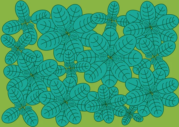 Fondo vector abstracto con plantas tropicales — Archivo Imágenes Vectoriales