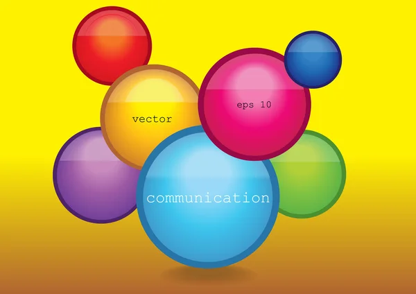 Vector abstracto concepto de comunicación — Archivo Imágenes Vectoriales