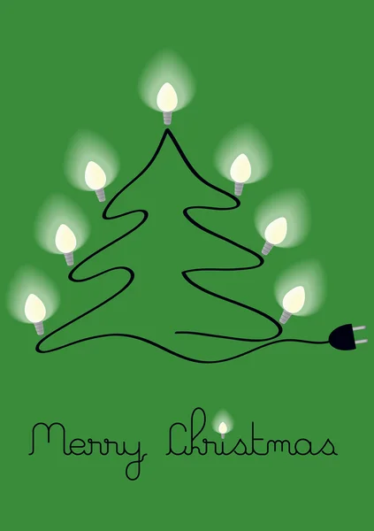 Lighting christmas tree — Stock Vector