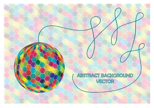 Retro disco ball isolated on tiles background — Stock Vector